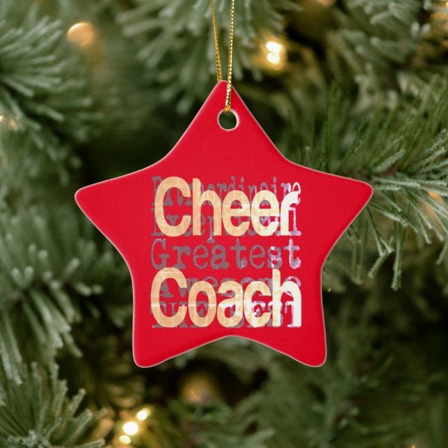Cheer Coach Extraordinaire Ceramic Tree Decoration (Tree)