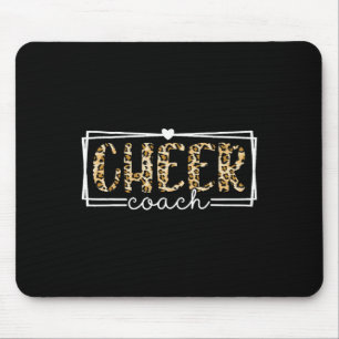 Cheer Coach Leopard Cheerleader Girl Cheerleading  Mouse Mat