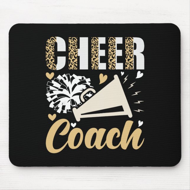 Cheer Coach Leopard Cheerleading Coach _1  Mouse Mat (Front)