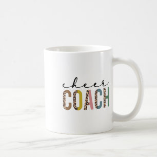 Cheer Coach Leopard Cheerleading Props Cute Cheer Coffee Mug
