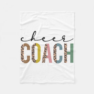 Cheer Coach Leopard Cheerleading Props Cute Cheer  Fleece Blanket