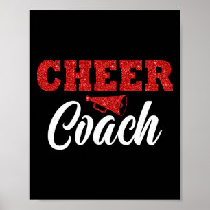 Cheer Coach Megaphone Cheerleading Coach Poster