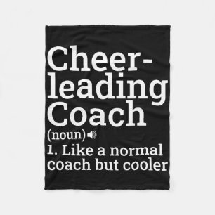 Cheer Coach Noun - Cheerleading Coaching Cheerlead Fleece Blanket