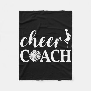 Cheer Coach Pom Pom Cheerleader Cheerleading Appre Fleece Blanket