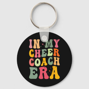 Cheer Coach Quote - In My Cheer Coach Era - Groovy Key Ring