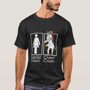 Cheer Coach Regular Unicorn Sports Office Team Gif T-Shirt