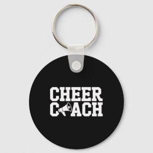Cheer Coach Teaching Cheerleading Techniques Key Ring