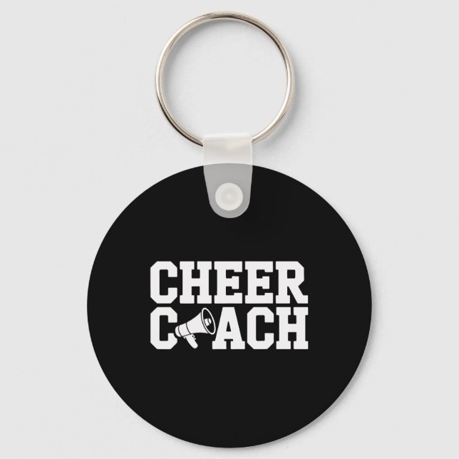 Cheer Coach Teaching Cheerleading Techniques  Key Ring (Front)