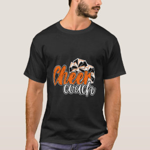 Cheer Coach Top Pom Poms Orange Mascot Colours Sch