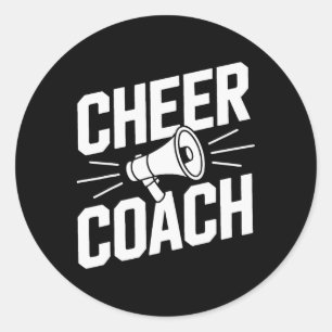 Cheer Coach Veteran Cheerleading Advisor Sports Te Classic Round Sticker