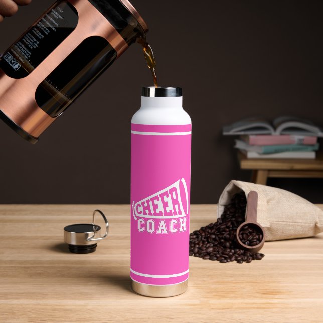 Cheer Coach Water Bottle (Coffee (Rotated))