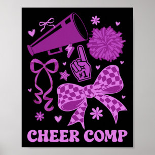 Cheer Comp Day Cheerleader Competition Day Bow _1  Poster