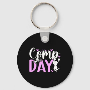Cheer Comp Day Cheerleader Competition Day Cheerle Key Ring