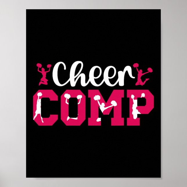 Cheer Comp Day Cheerleader Competition Day Cheerle Poster (Front)