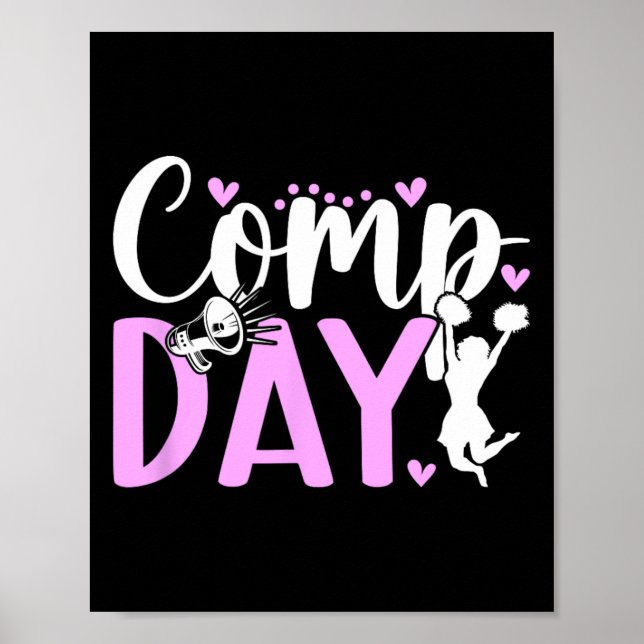 Cheer Comp Day Cheerleader Competition Day Cheerle Poster (Front)