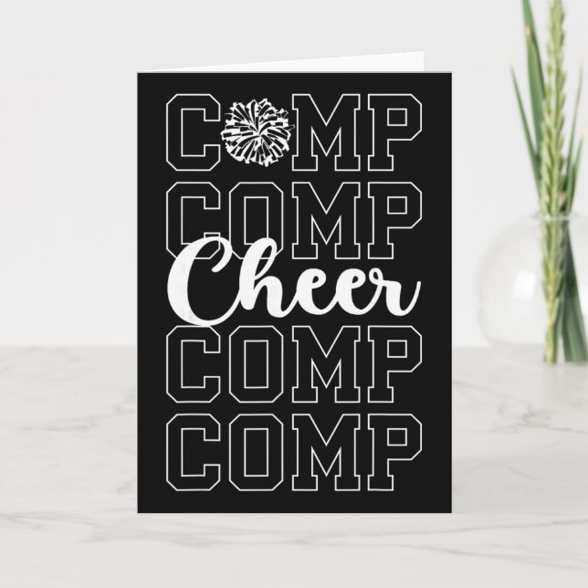 Cheer Comp Day Cheerleading Competition Day Cheerl Card (Front)