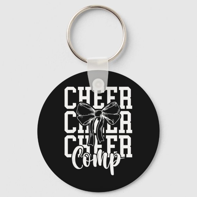 Cheer Comp Day Cheerleading Competition Day Cheerl Key Ring (Front)