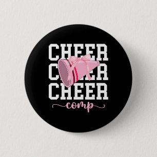 Cheer Comp Day Coquette Cheerleading Competition D 6 Cm Round Badge