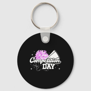 Cheer Competition Day Cheerleading Comp Day Cheerl Key Ring
