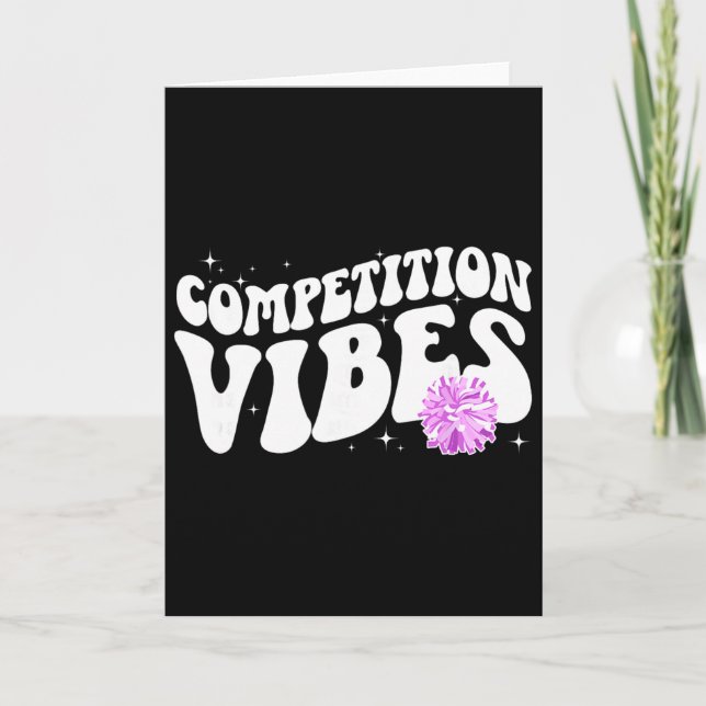 Cheer Competition Day Vibes Cheerleading Comp Day  Card (Front)