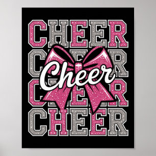 Cheer Coquette Bow Cheerleader Cheerleading Cheer Poster