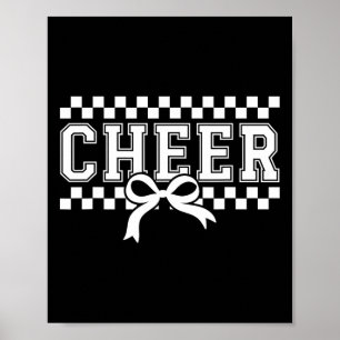 Cheer Coquette Bow Cheerleader Mom Cheerleading Lo Poster
