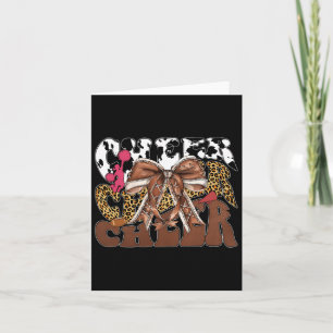 Cheer Coquette Footll Bow Game Day Women Girls Kid Card