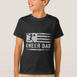 Cheer Dad American Flag Cheerleading Patriotic Fat T-Shirt