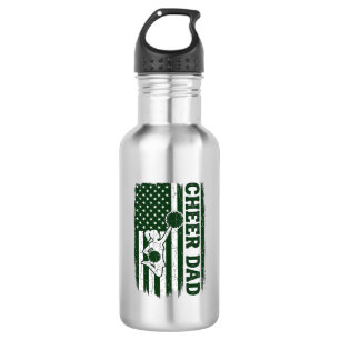 Cheer Dad American Flag Vintage Vector Design_1 532 Ml Water Bottle