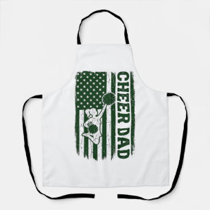 Cheer Dad American Flag Vintage Vector Design_1 Apron