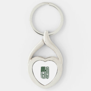 Cheer Dad American Flag Vintage Vector Design_1 Key Ring