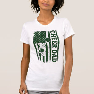 Cheer Dad American Flag Vintage Vector Design_1 T-Shirt