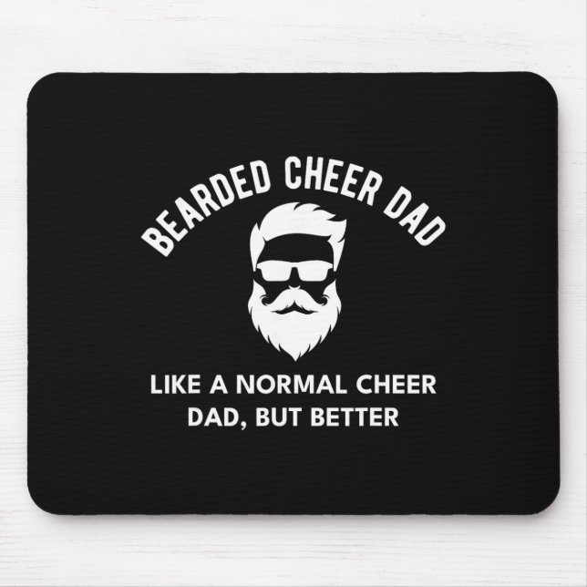 Cheer Dad Bearded Definition Cheerleading Funny _1 Mouse Mat (Front)