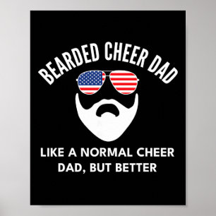 Cheer Dad Bearded Definition Cheerleading Funny _2 Poster