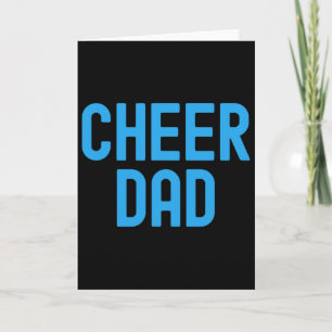 Cheer Dad Blue Cheerleading Matching Parents Card