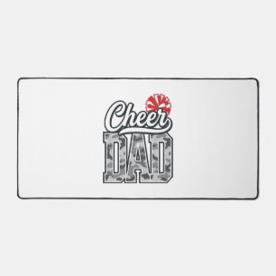Cheer Dad Camo Pom Vintage Vector Design_1 Desk Mat