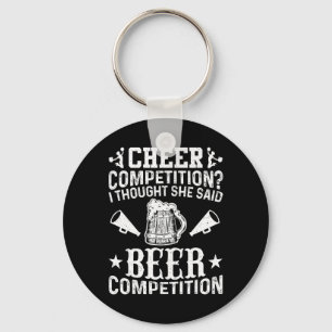 Cheer Dad Cheerleader Beer Competition Cheer Squad Key Ring