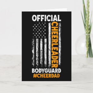 Cheer Dad Cheerleader Bodyguard Father's Day Cheer Card