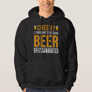 Cheer Dad Cheerleader I Thought She Said Beer Comp Hoodie