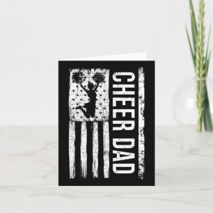 Cheer Dad Cheerleading American Flag Fathers Day C Card