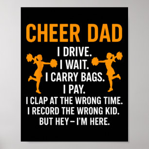 Cheer Dad Cheerleading Dad Of A Cheerleader Father Poster