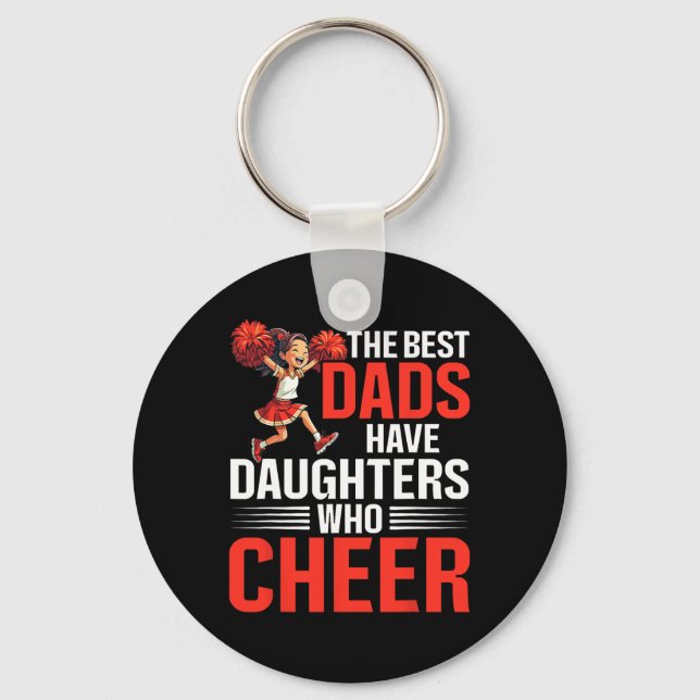 Cheer Dad Cheerleading Fathers Day _1  Key Ring (Front)