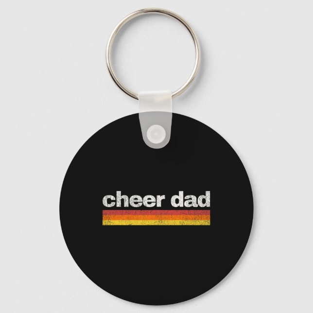 Cheer Dad Cheerleading Retro  Key Ring (Front)