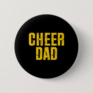 Cheer Dad Cheerleading Yellow 6 Cm Round Badge
