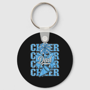 Cheer Dad Daddy Bow Srt Cheerleader Cheerleading B Key Ring