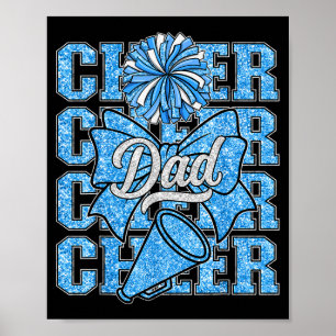 Cheer Dad Daddy Bow Srt Cheerleader Cheerleading B Poster