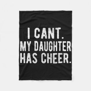 Cheer Dad Daughter Cheerleading Father's Day Cheer Fleece Blanket
