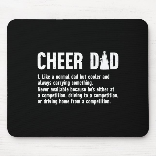 Cheer Dad Definition Dad Of A Cheerleader Father  Mouse Mat (Front)