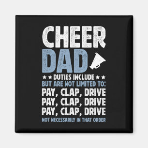 Cheer Dad Duties Cheerleading Dad Of A Cheerleader Magnet