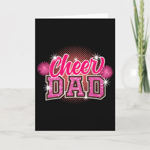 Cheer Dad Father's Day Cheerleader Papa Daddy Chee Card